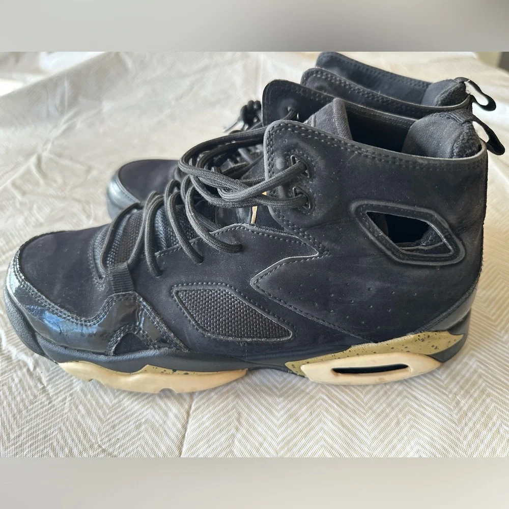Nike Air Jordan Fight Club 91 Youth 6.5 Black Gold Basketball‎ Shoe Unisex Boys